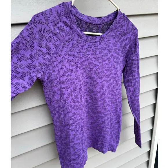 Athleta size M Momentum Seamless Athletic Shirt - Winter Frost Basalt Violet - Picture 4 of 10